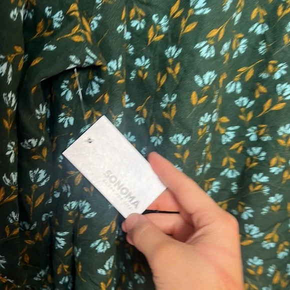 Sonoma Womens Goods For Life Long Sleeve Ruffle Peasant Top NWT 5X - Picture 5 of 6